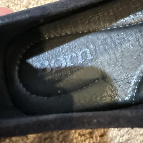 Born Shoes Womens Size 7.5 Blue Suede Driving Loafers Slip On Comfort Casual - Picture 6 of 8